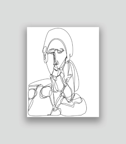 Autoportrait au second degré 50 04-09-2017 3.0 50 x 40 cm