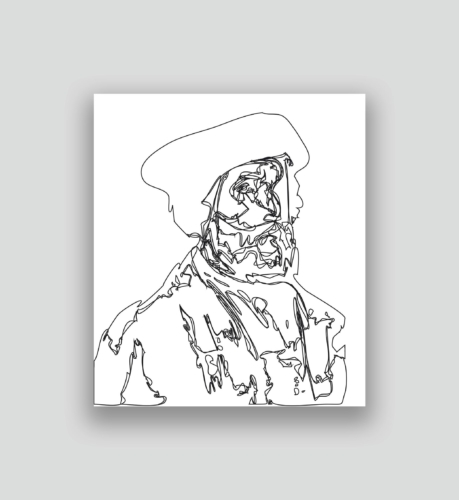 Autoportrait au second degré 70 02-12-2017 5.0 50 x 43,35 cm