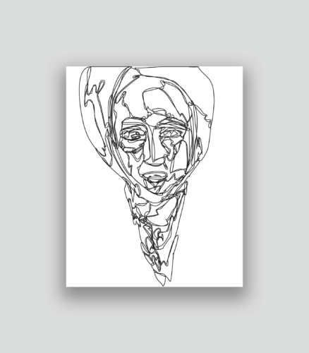 Autoportrait au second degré 70 04-12-2017 6.0 50 x 40 cm
