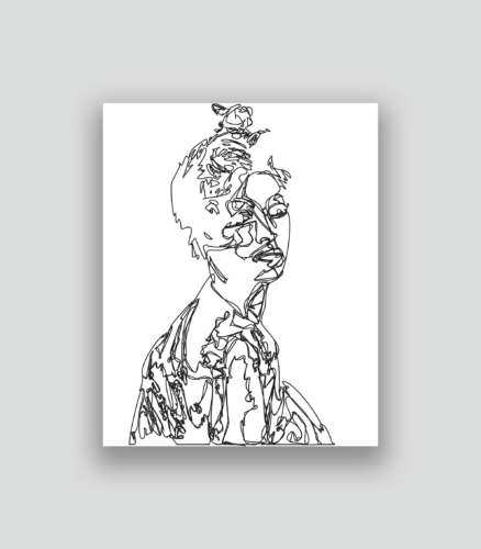 Autoportrait au second degré 70 05-12-2017 2.0 50 x 40 cm