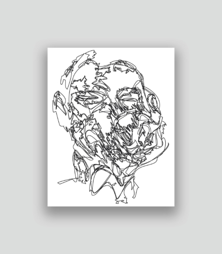 Autoportrait au second degré 70 19-12 2017 0 50 x 40 cm