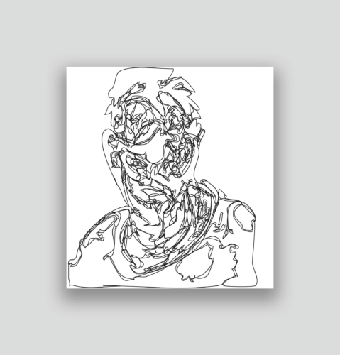 Autoportrait au second degré 70 19-12-2017 2.0 50 x 46,68 cm