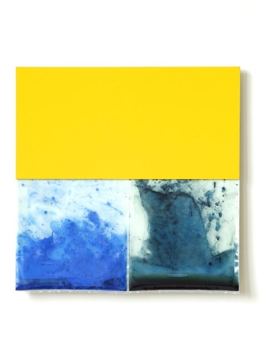 Contre-Respiration IV, 2002, 50 x 50 cm, sac plastique, pigment, eau déminéralisée